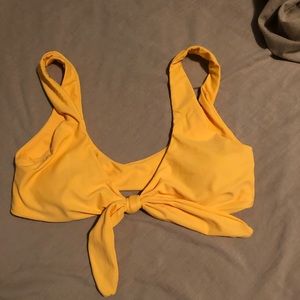 Yellow shein bikini top